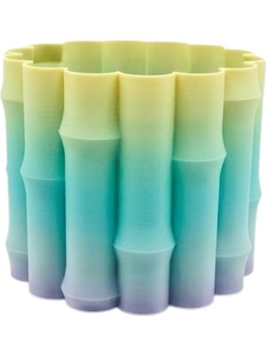 Modern Dekoratif Vazo Yeşil Geçişli Şık Tasarım Masa Üstü Kullanım - Lisinya