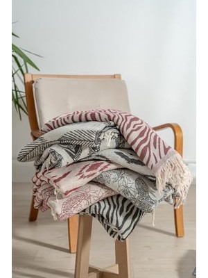 Ecovibe TEKSTIL%100 Pamuk Çok Amaçlı Örtü, Koltuk Şalı ve Tv Battaniyesi, 130X170 Cm, Dekoratif Ev Tekstili (Siyah, Reflaction)