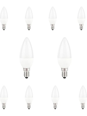 Ecovibe Uzlıght 7W 6500K Beyaz Işık E14 Duy LED Mum Ampul