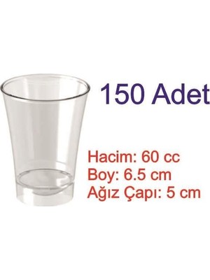 Ecovibe Mika Plastik Kullan At Shot/şerbet Bardağı 150' Li