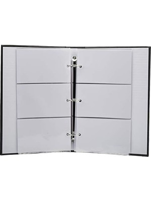 Ecovibe Albums 3 Halkalı Fotoğraf Albümü, 300 Cepli, 10X15 cm Fotoğraflar Için, Gri