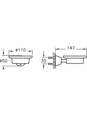 Ecovibe Matrix A44576 Katı Sabunluk, Krom
