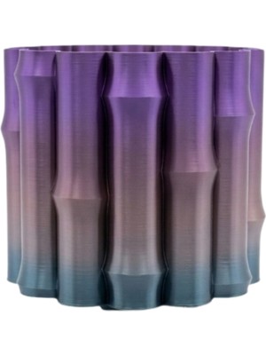 Mor Gri Dekoratif Vazo Modern Tasarım Salon Ofis Masa Üstü Aksesuar - Lisinya