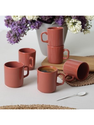 Ecovibe Kızıl Kahve Formart Kupa 8 cm 6 Adet 607