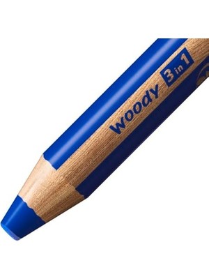 Ecovibe Woody 3'ü 1 Arada - Çok Özellikli Kalem - 18'li Paket - Çeşitli Renkler + Kalemtıraş ve Boyama Fırçası
