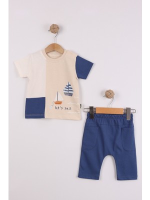 Joy Kids Erkek Bebek %100 Pamuk Penye Takım (6-24AY) (Çok Renkli)