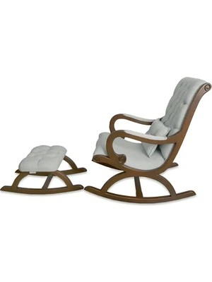 Vivense Rustik Sallanan Sandalye, Taş Rengi, Ahşap, Ceviz