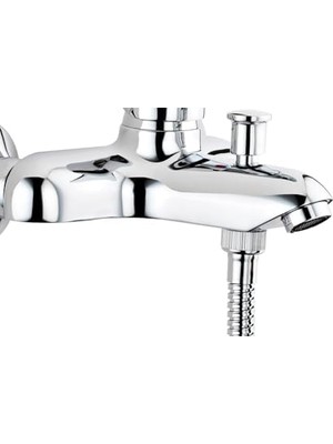 Ecovibe Viva Banyo Bataryası A41045, Duvardan Montaj, Krom, Seramik Kartuşlu, Pirinç Gövde