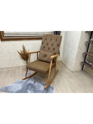 Vivense Trend Sallanan Sandalye, Açık Kahve, Ahşap, Naturel Ayak