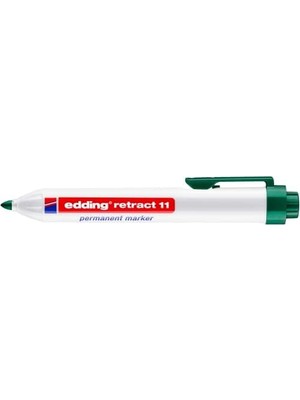 Ecovibe Retract 11 Permanent Markör - Yeşil - 1 Kalem - Yuvarluk Uç 1.5-3 mm
