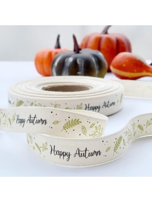 Bistopia Pamuk Şerit, Happy Autumn, 1.5 cm 5 Metre