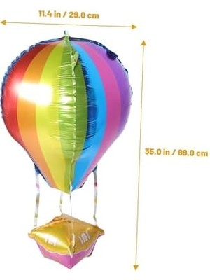 Ecovibe 22 Inç Uçan Balon Temalı Folyo Balon 88-28 cm (Renkli)