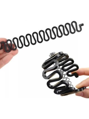 Ecovibe 1 Adet Siyah Renk Saç Örme ve Topuz Tokası Seti, Kadın Çocuk Mandal Toka, Lastik Toka Seti, Toka, Kız Çocuk Toka, Kadife Toka