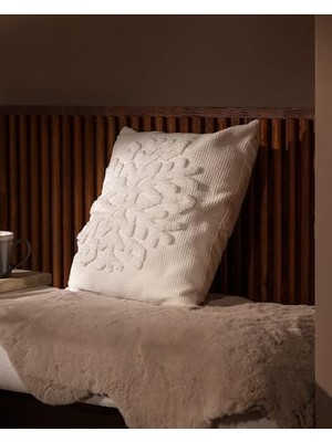 Ecovibe Riquewihr Kırlent Kılıfı - Beyaz - 45X45 cm
