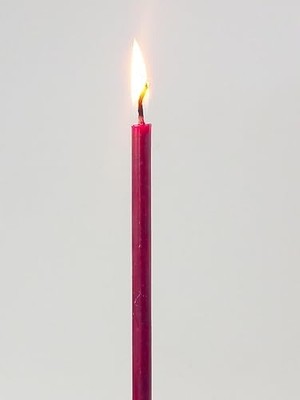 Bistopia Mum Dilek Mumu Doğal Petek Ince Uzun Parti Nişan Düğün Ritüel Doğum Günü Mum 15 Adet Beeswax Candle (Bordo)