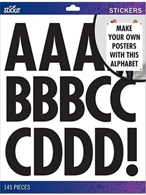 Bistopia Sticko Xl Alphabet Stickers- Futura Regular Xl -E5290128