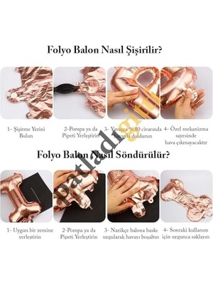 Bistopia Rakam Kırmızı Folyo Balon 34 Inç 76-82 cm (9, Rose)