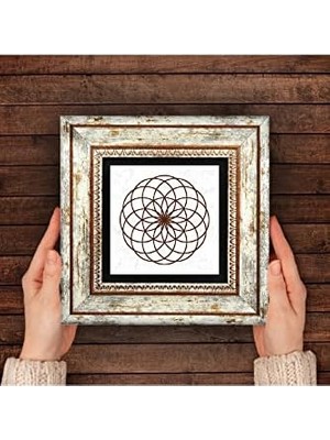 Bistopia Yaşam Çiçeği Taş Duvar Tablosu - Çerçeveli Taş Tablo - Dekoratif Duvar Sanatı - Modern Ev ve Ofis Duvar Dekoru T1-177