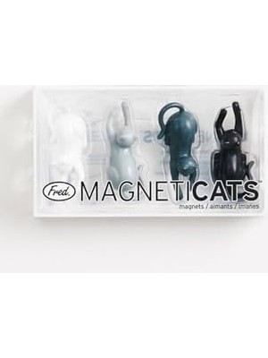 Bistopia 4'lü Sevimli Kedi Magnet Seti | Buzdolabı Magneti Magnetcats