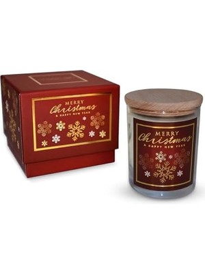 Bistopia – Yılbaşı Hediyesi, Kar Tanesi, Ahşap ve Baharatlı Sandal Kokulu, Doğal Bio Balmum, 135 G Kokulu Mum, 40 Saat Yanma Süresi, Lüks Kutulu, Kadın ve Erkek Için Şık Yılbaşı Hediyesi