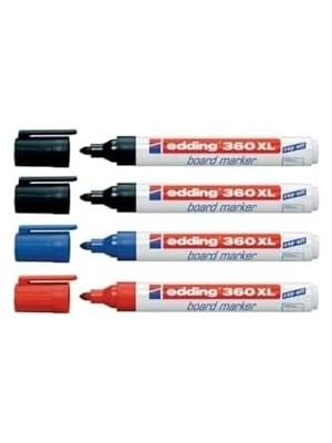 Bistopia 360 Xl Doldurulabilir Beyaz Tahta Kalemi 4 Lü 2 Siyah 1 Kırmızı 1 Mavi