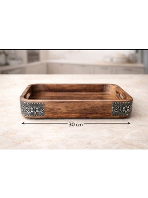 WoodBay Otantik Mango Ağacı Tepsi Seti 3’lü (30-35-40 Cm)El Yapımı Ahşap Tepsi,düğün,nişan,açılış,dekoratif