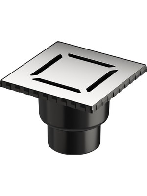 Bistopia V- Kare 5608280 Duş Kanalı, Çıkışlı, 15X15 Cm, Dk 100 Kapak, Parlak Krom