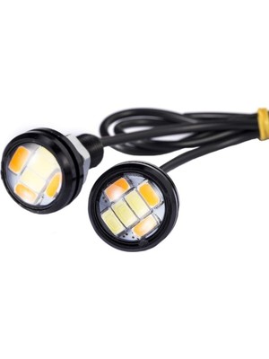 Turuncu ve Beyaz Renkli Çift Renk Kartal Gözü LED Ayna Altı Aydınlatma