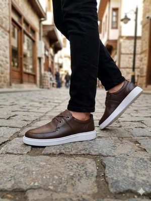 Geeta Ayakkabı Erkek Günlük Comfort Taban Ayakkabı Kahverengi