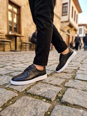 Geeta Ayakkabı Erkek Günlük Comfort Taban Ayakkabı Siyah