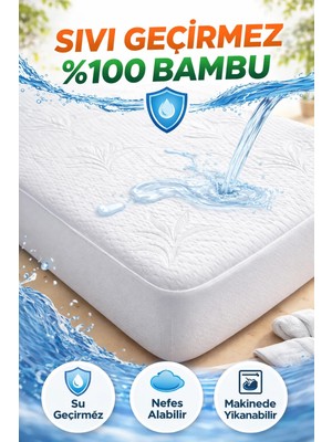 Reverance Bambu Premium Sıvı Geçirmez Fitted Alez %100 Bambu Ultra Konfor Yatak Koruyucu 4 Mevsim Anti Alerjik