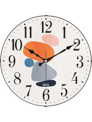 Daders Home 36 cm Gerçek Cam Akar Saniye Sessiz Mekanizma Dekoratif Duvar Saati Nss