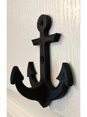 Daders Home 2 Adet Çapa Model Elbise Vestiyer Duvar Askısı, Duvar Dolap Kapı Askılığı, Sert Plastik Duvar Askısı, Sert Plastik, Siyah, 7.5X4.5X10.5 Cm,ikili