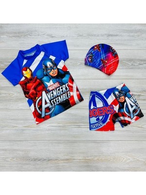 Öykü Kids Boneli Üç Parça Erkek Çocuk Mayo