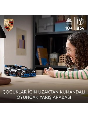 Daders Home Gt4 E-Performance Yarış Arabası 42176 – 10 Yaş ve Üzeri Çocuklar Için Oyuncak Uzaktan Kumandalı Araba Yapım Seti, Doğum Günü Hediyesi Fikri (834 Parça)