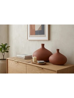 Vivense Narin Vazo Set, Kiremit