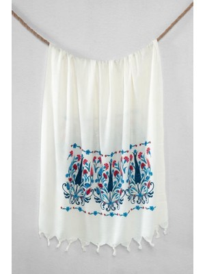 Daders Home Bambu Baskılı Banyo Havlusu Lacivert