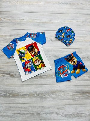 Öykü Kids Boneli Üç Parça Erkek Çocuk Mayo