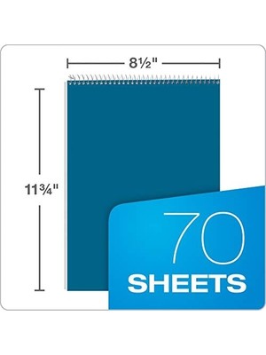 Daders Home Tops Docket Quadrille Pad, Tel Ciltli, 20,5 x 31-3/4 Cm, Dörtlü Kural (4 x 4), Beyaz Kağıt, Siyah Kapaklar, Ped Başına 70 Yaprak (63801)