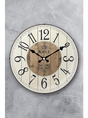 Daders Home 36 cm Dekoratif Gerçek Cam Sessiz Mekanizma Duvar Saati MR238