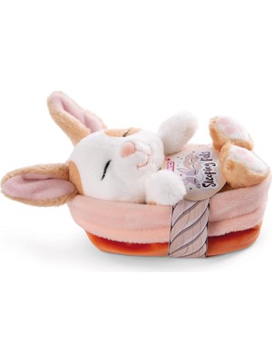 Daders Home Nici 48707 Soft Toy Sleeping Pets Caramel Dotted In Peach Basket 12CM