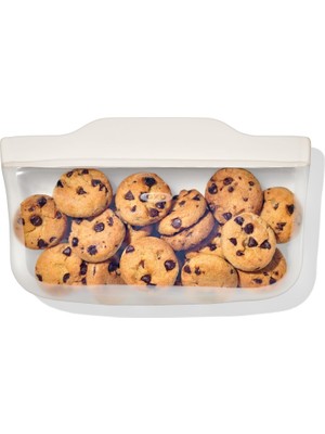 Daders Home Silicone Reusable Bag Snack Bag (12 Oz) - Oat