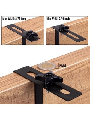 Daders Home Ayarlanabilir Kapı Arkası Askılık Metal (1 Adet) | 6 Kancalı Kapı Üstü Organizer | Montaj Gerektirmez Askı | Mont Çanta Havlu Anahtarlık Düzenleyici