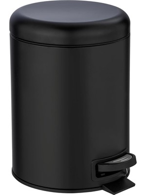 Daders Home Pedallı Çöp Kovası Paslanmaz Çelik 5 L. , Parlak, Parlak Gümüş, 5 Litre, 21 x 24 x 28 cm