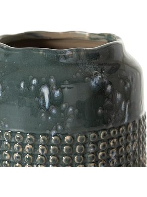 Daders Home Azul Seramik Vazo 18 x 16 cm