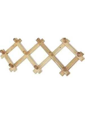 Bistopia Ahşap 10 Kollu Akordiyon Duvar Askısı (4172)