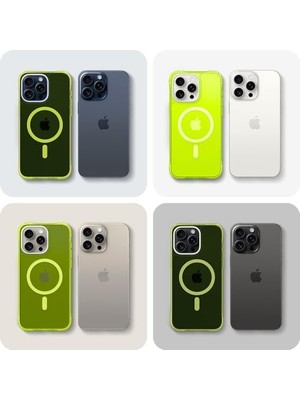 Daders Home Ciel By 15 Pro ile Uyumlu Kılıf Ultra Sheer Mag Magsafe Özellikli Lime - ACS06767