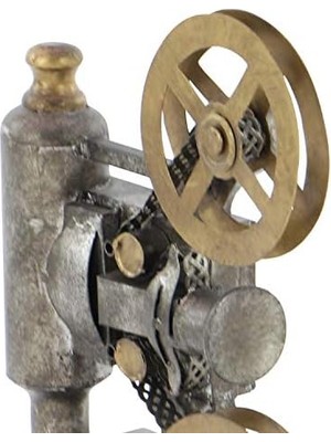 Daders Home Deco 79 Metal Film Dekoratif Kamera Heykeli, 28X13X38 Cm, Siyah