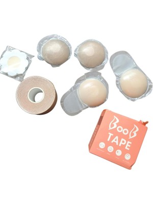 AGM 1 Kutu Bant Göğüs Kaldırma Yapışkan Şeritler,ı,kaldırıcı ve Şekillendirici Göğüs Bantları , 1 Adet Kaldırıcı ve Şekillendirici Ten Rengi Bant (5 cm x 5 M) , Bant Sütyen