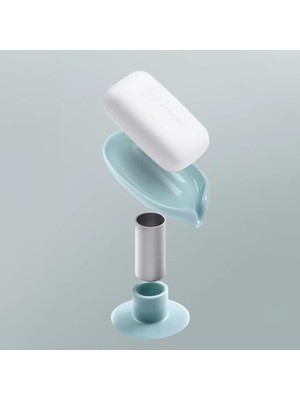 Daders Home Vantuzlu Katı Sabunluk Tutacağı Tutma Rafı, Su Giderli,